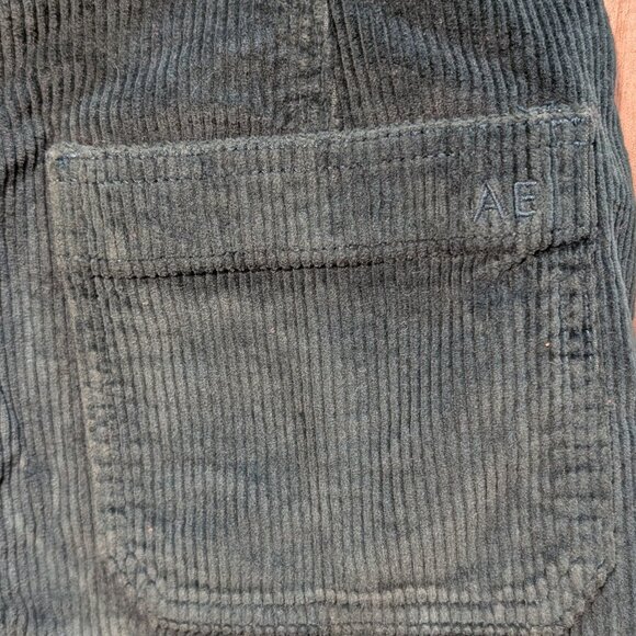 American Eagle Dark Green Corduroy Button-Front Skirt Size 0 Reg - Picture 7 of 13